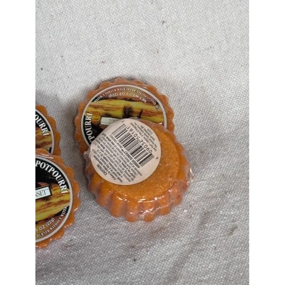 Yankee Candle Tarts Wax Potpourri Amber Sunset Lot of 4 Discontinued‎ Melts
